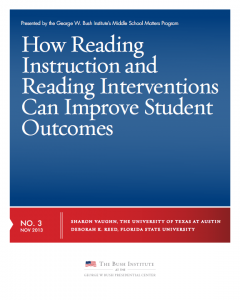 reading instructional practices brief