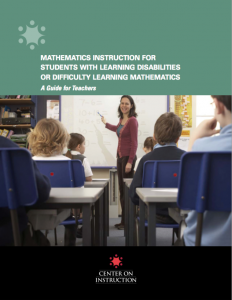 Mathematics instruction for students with learning disabilities